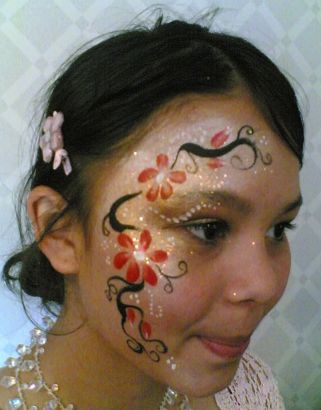 Flower Tats On Face